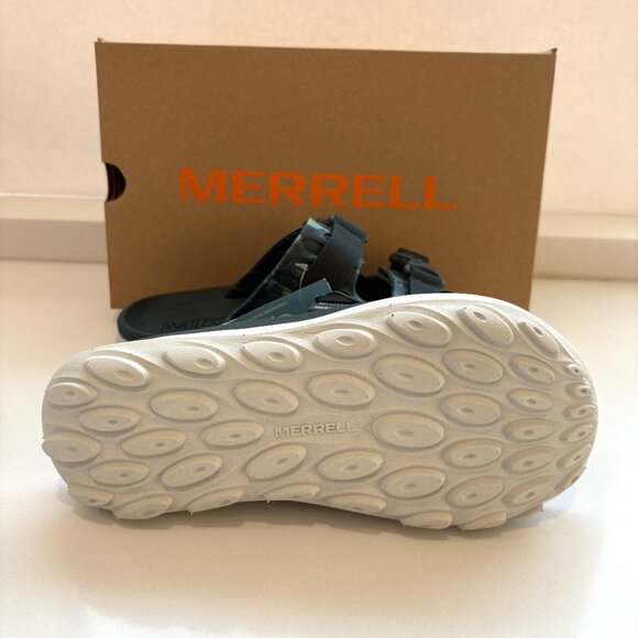 Merrell Hut Ultra Wrap Sandals Slides Slip-On Vegan Green/Blue Size 7 NEW - Picture 6 of 7